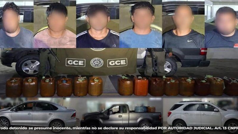 CON OPERATIVO “HUASTECA SEGURA” SE DETIENE A SEIS PERSONAS POR PROBABLE TRÁFICO DE HIDROCARBUROS.