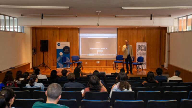 Jornadas Alemanas acercan a la comunidad UASLP a oportunidades de becas, movilidad y estudios en Alemania.