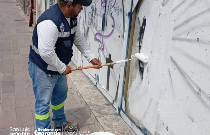 Gobierno Municipal mantiene el retiro de grafiti para recuperarespacios del Centro Histórico