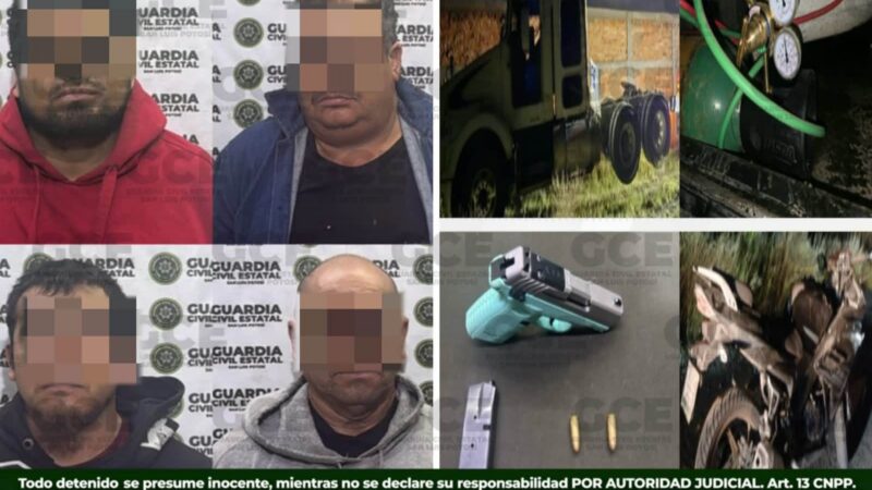 CON REACCIÓN OPORTUNA LA GCE DESARTICULA PRESUNTA BANDA DEDICADA AL ROBO DE VEHÍCULOS.