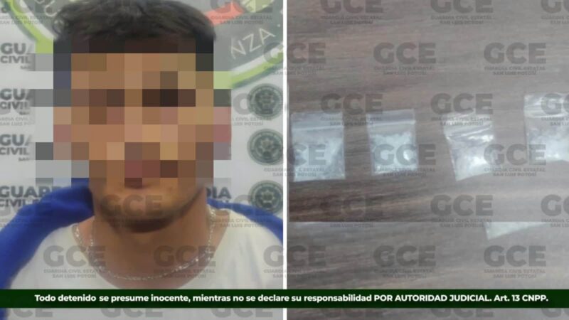 GUARDIA CIVIL ESTATAL DETIENE A PRESUNTO OBJETIVO CRIMINAL EN LA ZONA METROPOLITANA.