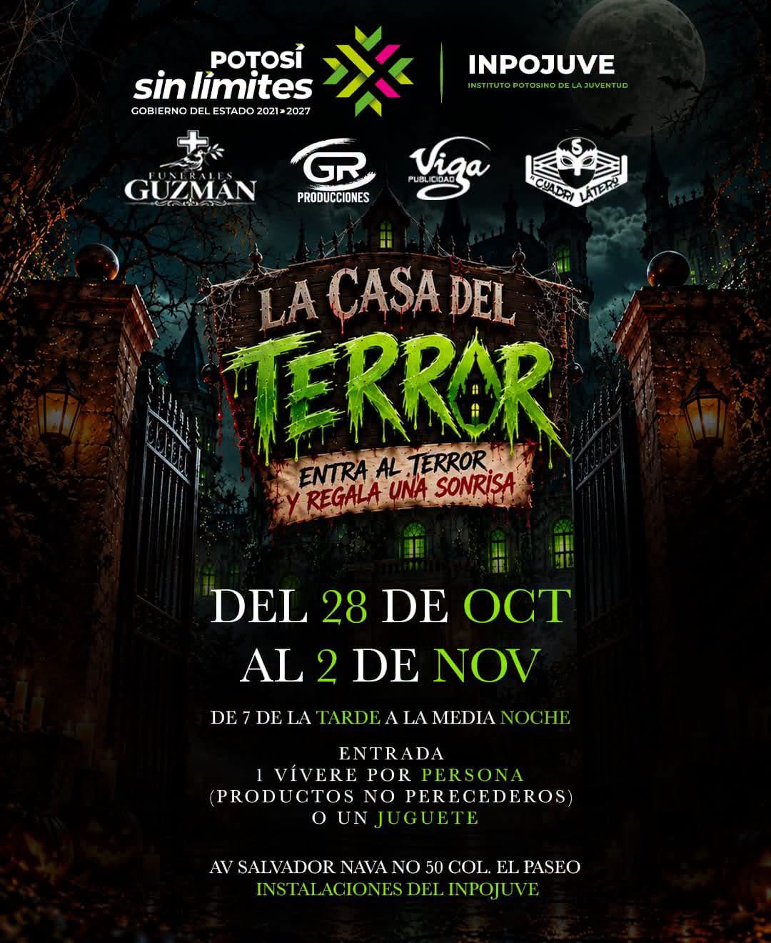 INPOJUVE INVITA A SU PRIMERA CASA DEL TERROR CON CAUSA.
