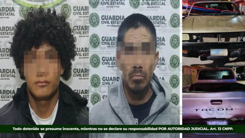 SSPC DETIENE A DOS OBJETIVOS PRIORITARIOS POR ROBO DE VEHÍCULOS EN LA ZONA METROPOLITANA.