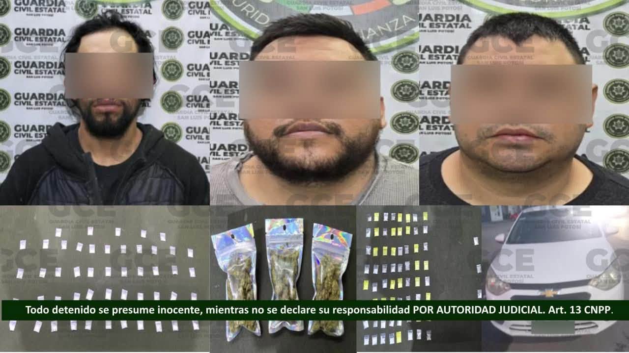 TRABAJOS DE INTELIGENCIA DE LA GUARDIA CIVIL ESTATAL PERMITEN DETENCIONES EN LA CAPITAL Y LA ZONA CENTRO.