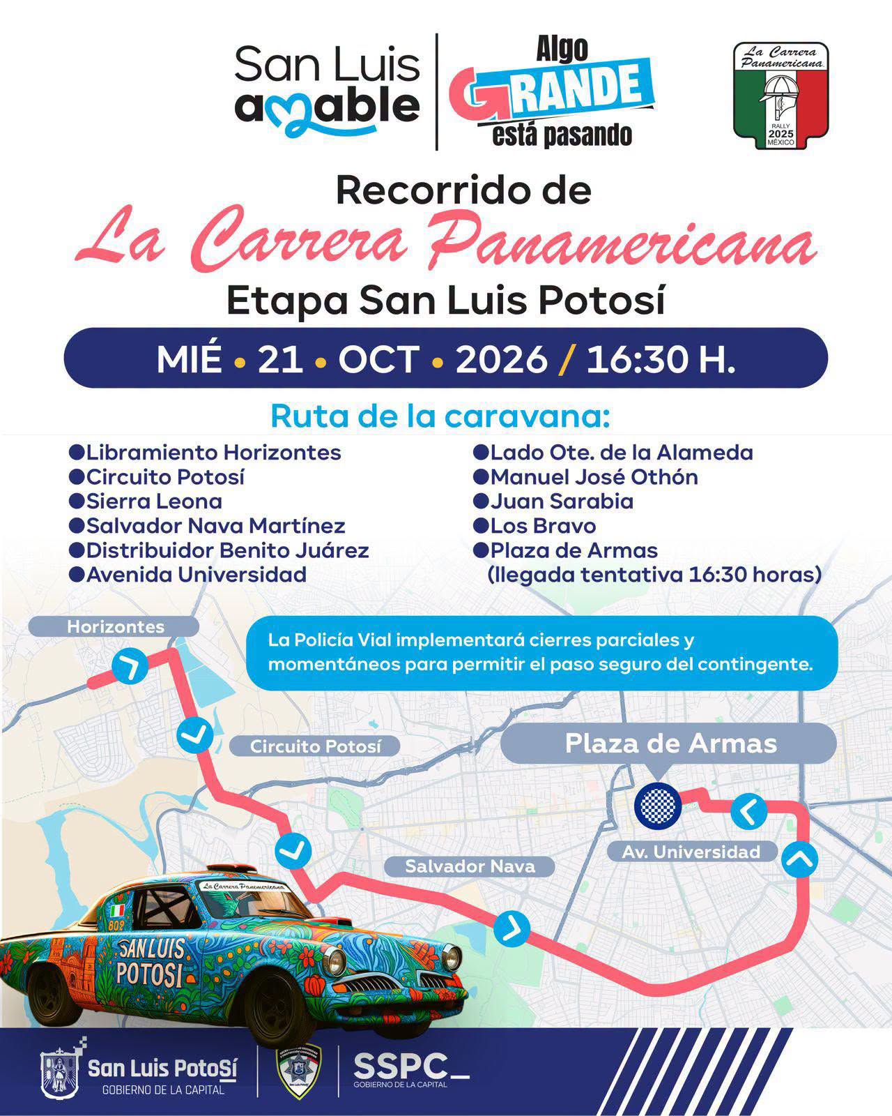 San Luis Capital recibirá las Etapas 6 y 7 de la Carrera Panamericana 2026