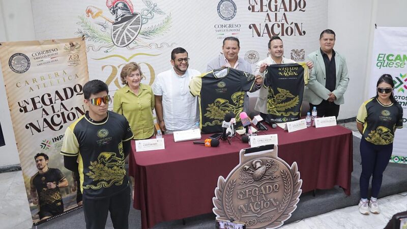 SE ABRE EL REGISTRO DE PARTICIPANTES PARA LA CARRERA ATLÉTICA “UN LEGADO A LA NACIÓN” CON MOTIVO DEL BICENTENARIO DE LA CONSTITUCIÓN DEL ESTADO DE SAN LUIS POTOSÍ.