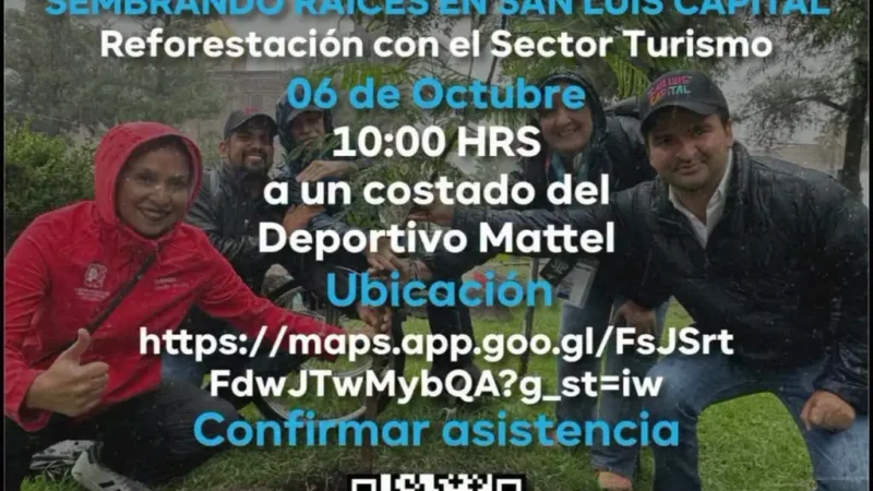 Gobierno Municipal suma al sector turístico a jornada de reforestación en San Luis Capital