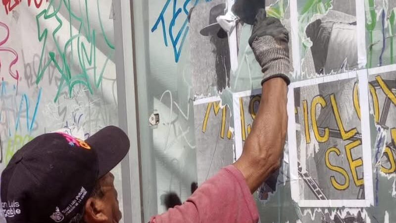 Gobierno Municipal refuerza el cuidado del Centro Histórico con retiro de arte urbano no autorizado