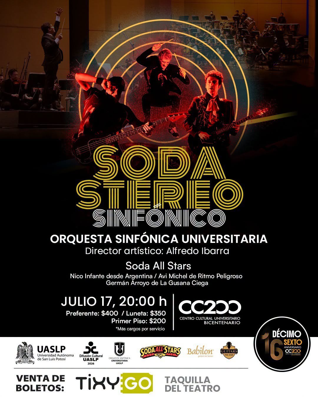 ORQUESTA SINFÓNICA UNIVERSITARIA RENDIRÁ HOMENAJE A SODA STEREO CON CONCIERTO