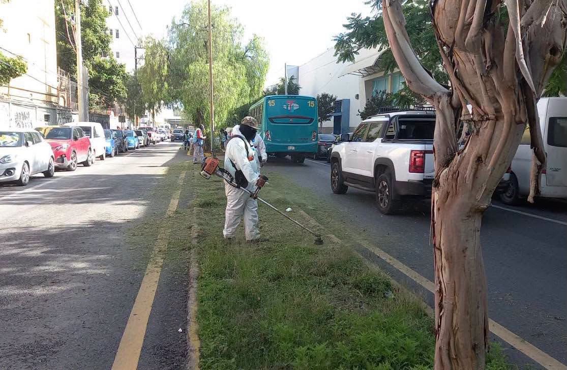 Trabajos diurnos y nocturnos refuerzan la limpieza de principales avenidas de San Luis Capital