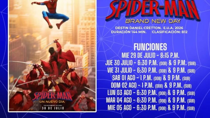 CRECE LA EXPECTATIVA POR LA LLEGADA DE SPIDER-MAN A LA CINETECA ALAMEDA