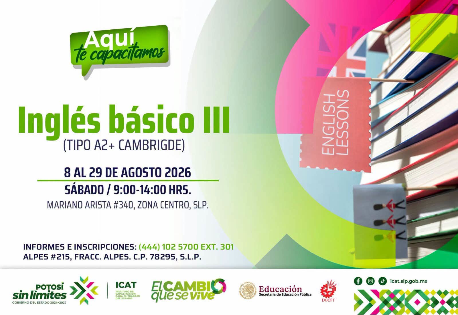ICAT ABRE INSCRIPCIONES PARA CURSOS DE AGOSTO