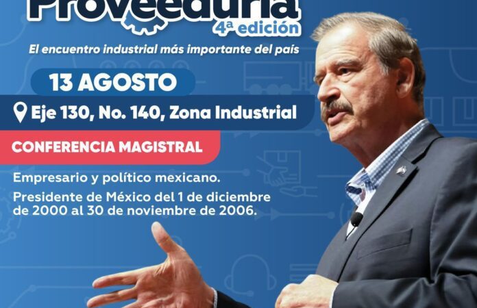 El ex Presidente Vicente Fox ofrecerá conferencia magistral en la Feria de la Proveeduría 2026 del Gobierno de la Capital