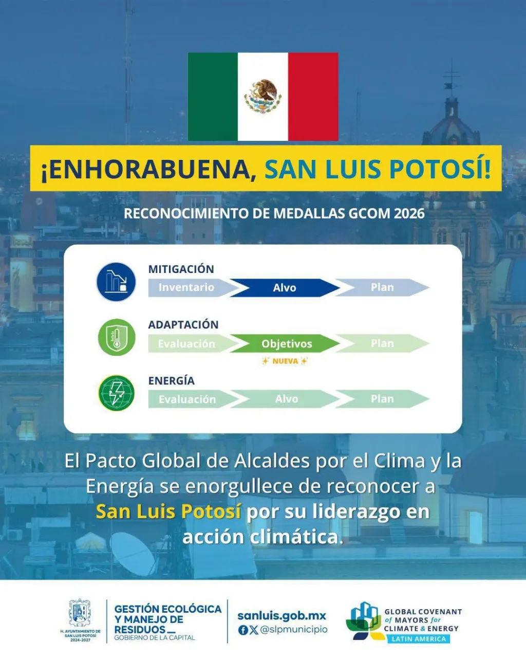 Gobierno de la Capital obtiene reconocimiento internacional por sus acciones contra el cambio climático
