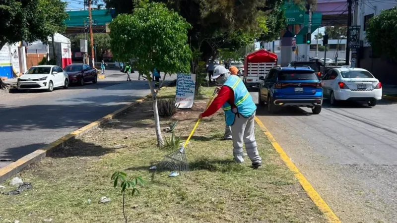 Trabajos diurnos y nocturnos refuerzan la limpieza de principales avenidas de San Luis Capital