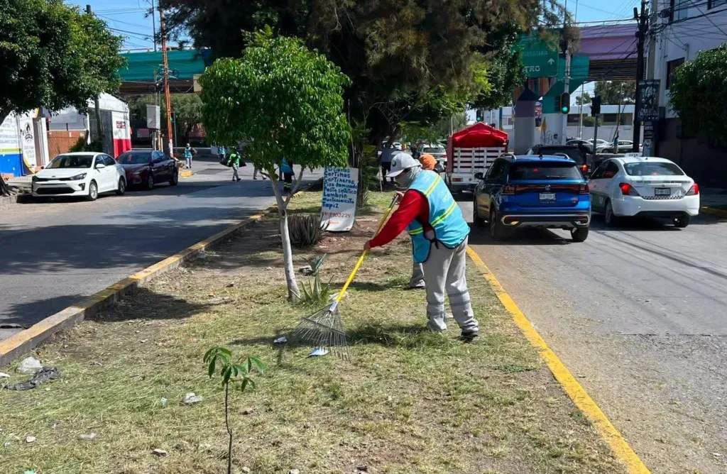 Trabajos diurnos y nocturnos refuerzan la limpieza de principales avenidas de San Luis Capital