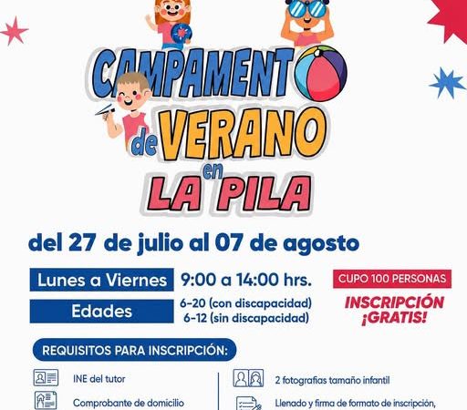Abiertas las inscripciones para el Campamento de Verano en la delegación de La Pila