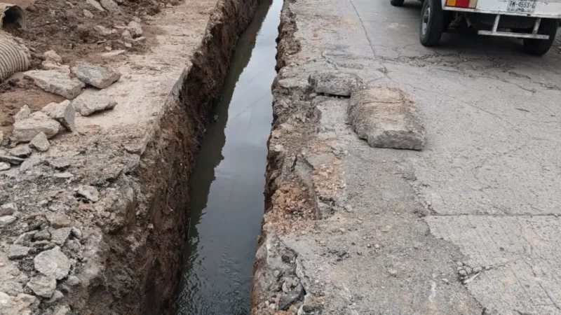 Interapas acelera rehabilitación sanitaria en Antonio E. Valdés