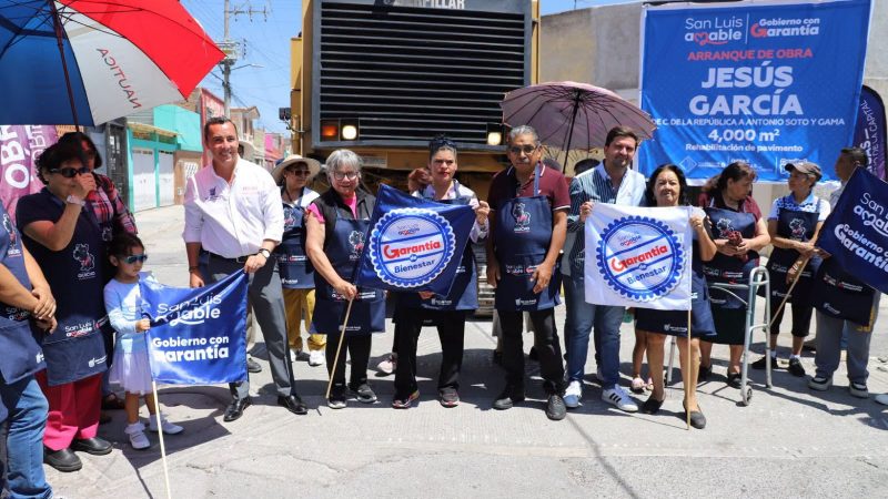 Gobierno de la Capital inicia rehabilitación de la calle Jesús García para mejorar la movilidad en la colonia Guadalupe