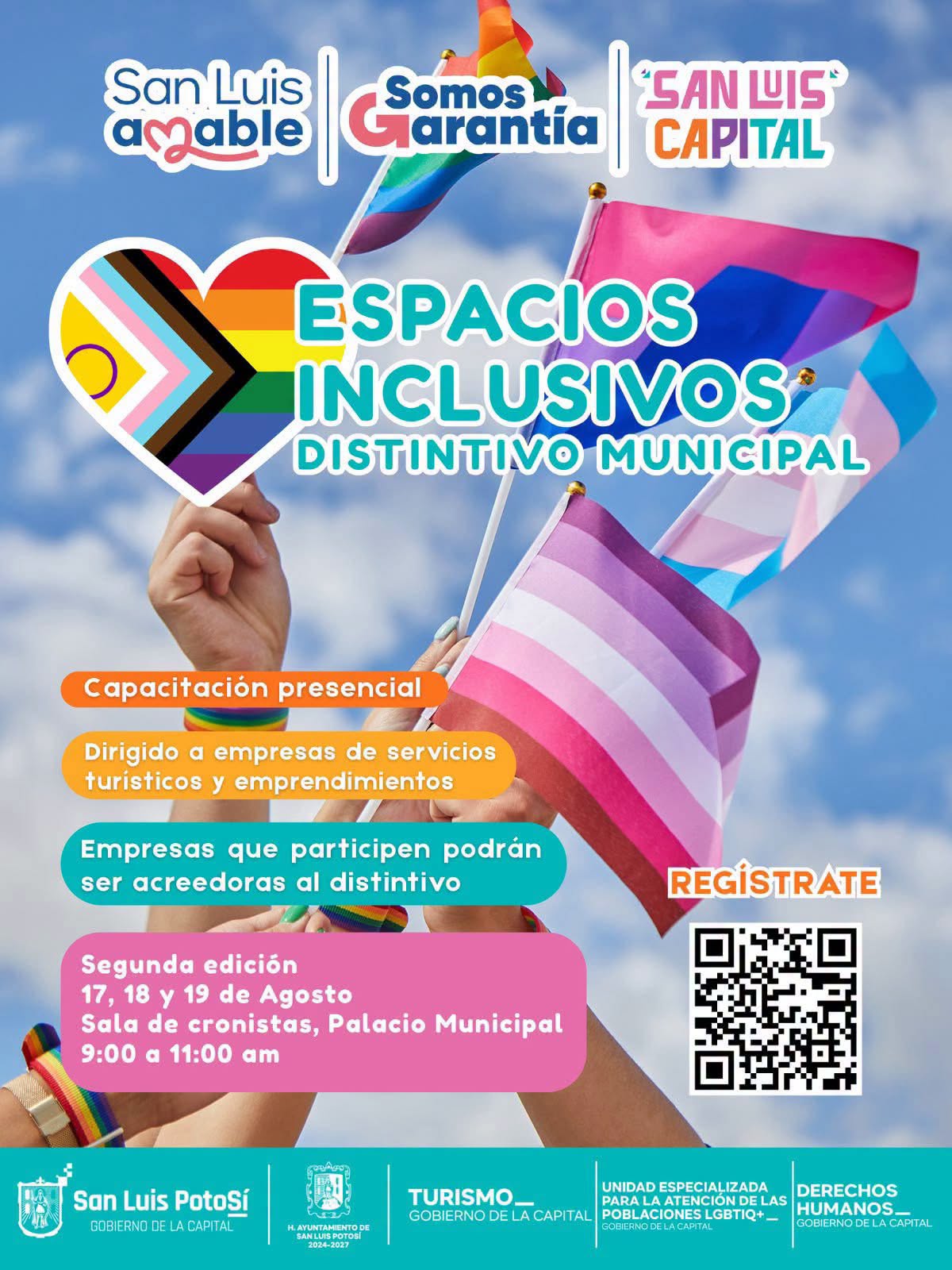 Invita Gobierno de San Luis Capital a la 2ª capacitación “Espacios Inclusivos Distintivo Municipal”