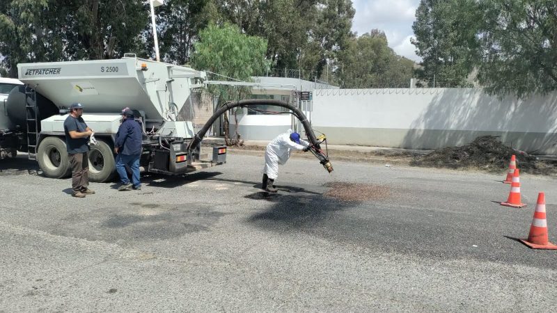 Gobierno de la Capital rehabilita más de 500 metros cuadrados de Eje 130 en la Zona Industrial