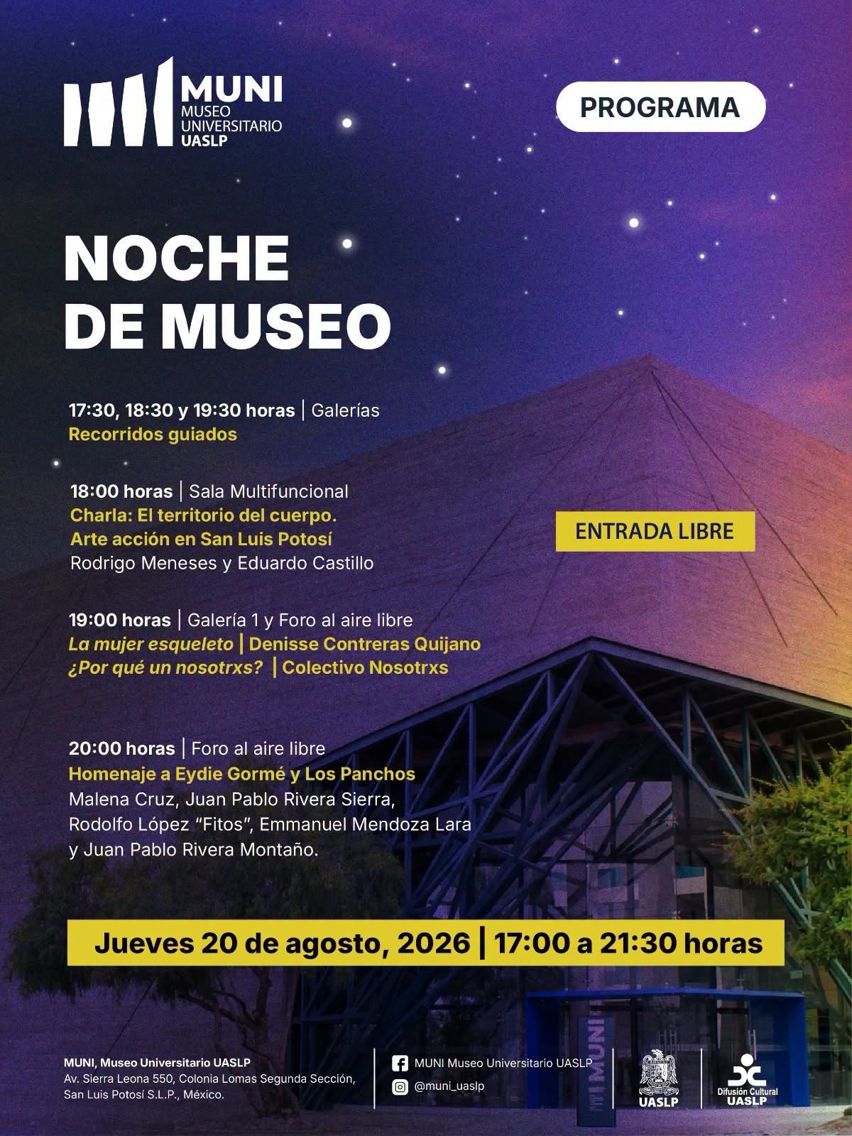 MUNI abre sus puertas a una noche de arte, performance y música con entrada libre