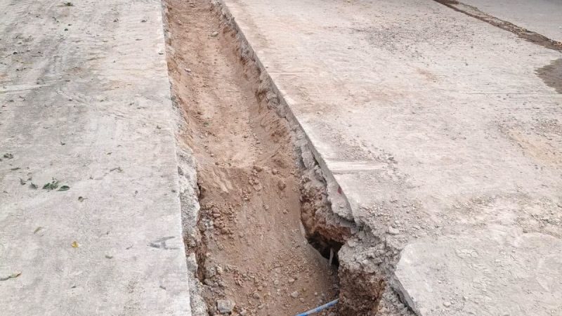 Avanza rehabilitación sanitaria en la calle Arquímides, en la colonia Progreso
