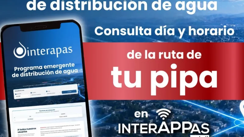 INTERAPAS lanza herramienta digital para consultar rutas y horarios de pipas