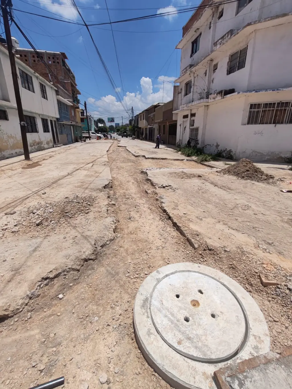 Interapas continúa mejorando el drenaje en la calle Antonio E. Valdés