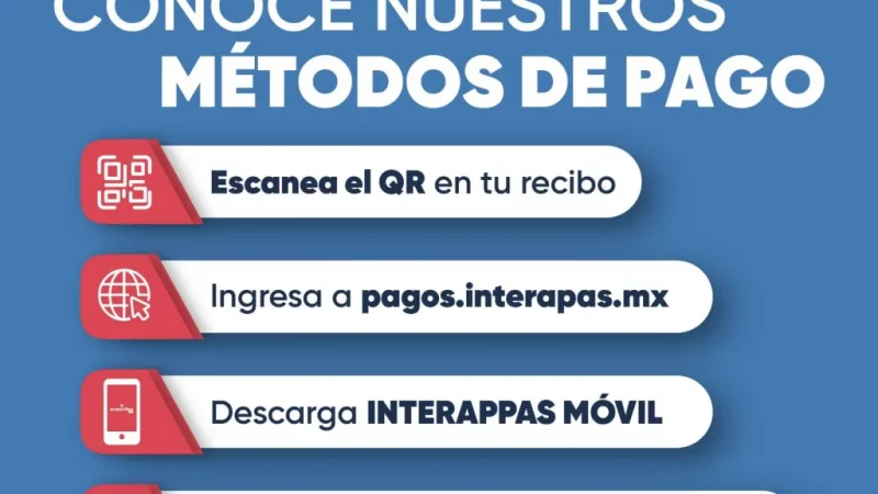 Pagos digitales por servicios de agua, ganan terreno entre los usuarios de INTERAPAS.