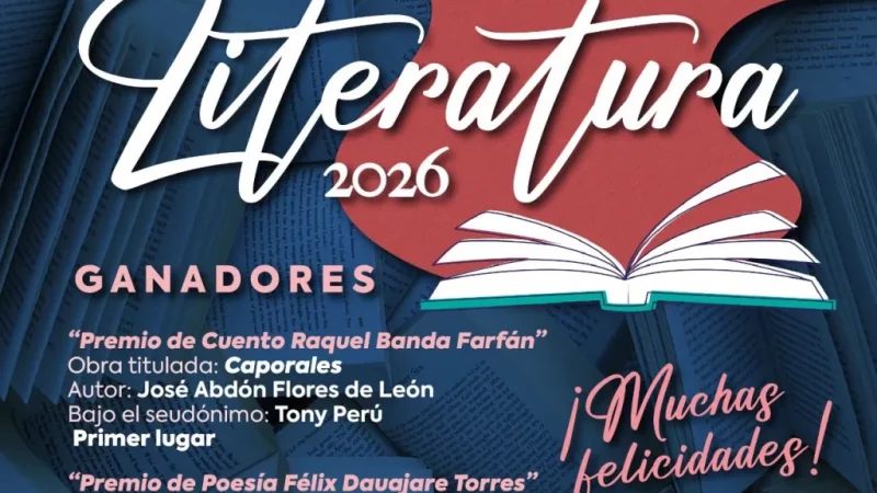 GOBIERNO MUNICIPAL RECONOCE EL TALENTO DE LOS ESCRITORES CON EL PREMIO MUNICIPAL DE LITERATURA 2026