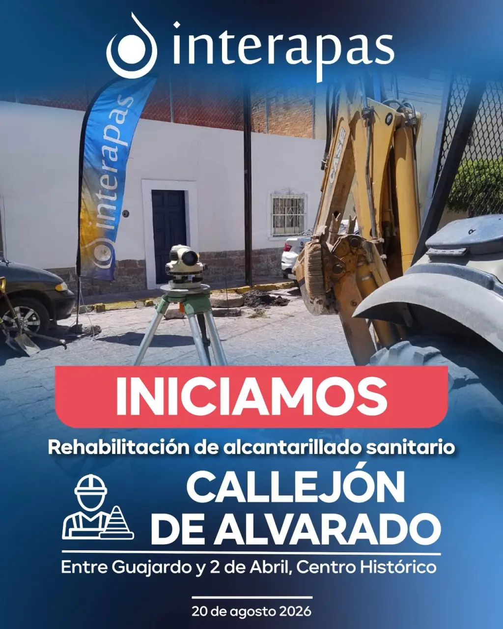 Interapas comienza rehabilitación sanitaria en el Callejón de Alvarado