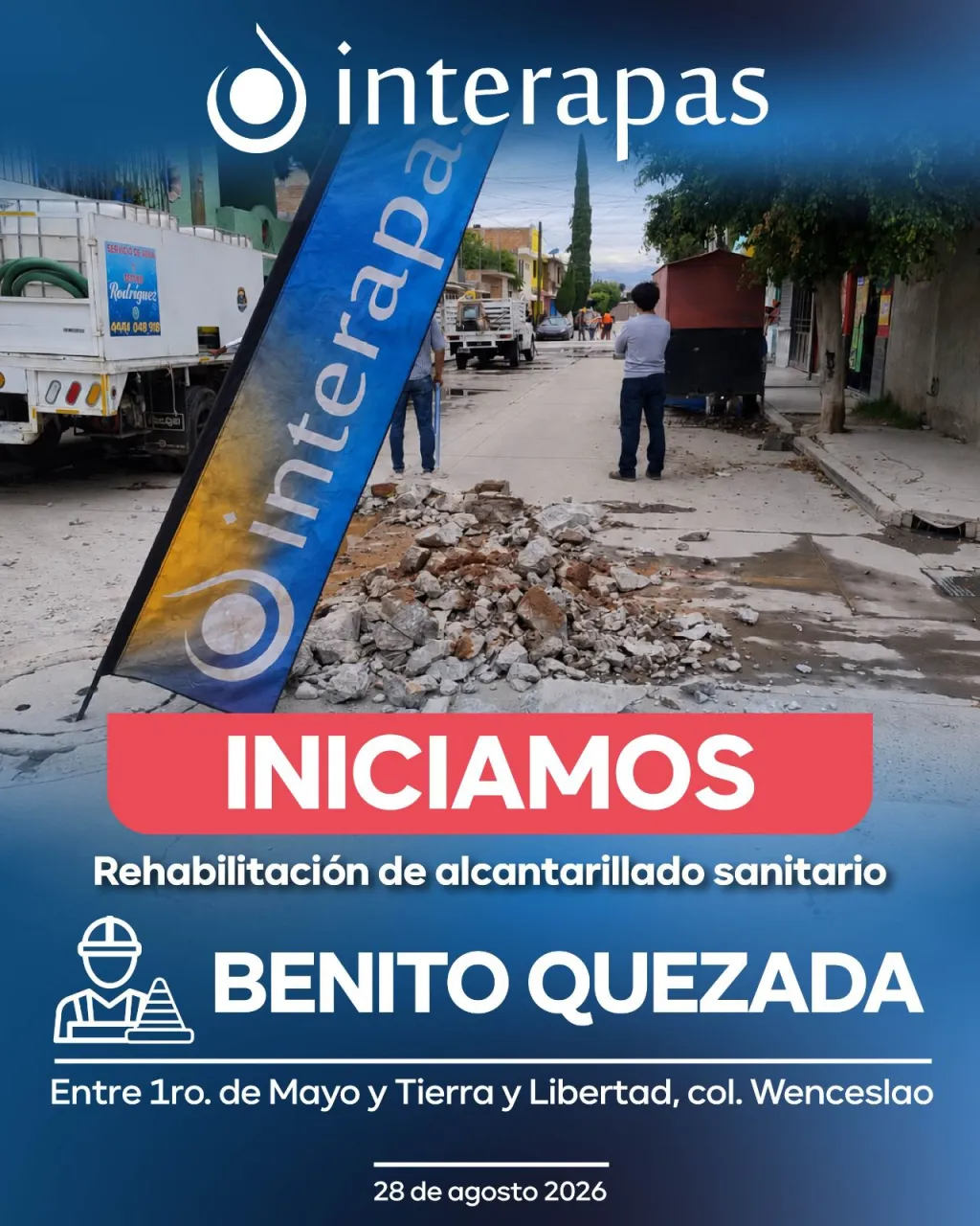 INTERAPAS lleva obras concretas al norte de la ciudad