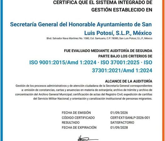 Sistema de Gestión del Gobierno de la Capital, único en México con certificaciones en tres normas internacionales