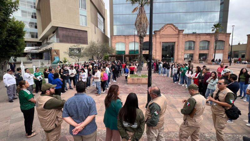 PROTECCIÓN CIVIL ESTATAL PROMUEVE CULTURA DE PREVENCIÓN CON SIMULACRO DE EVACUACIÓN