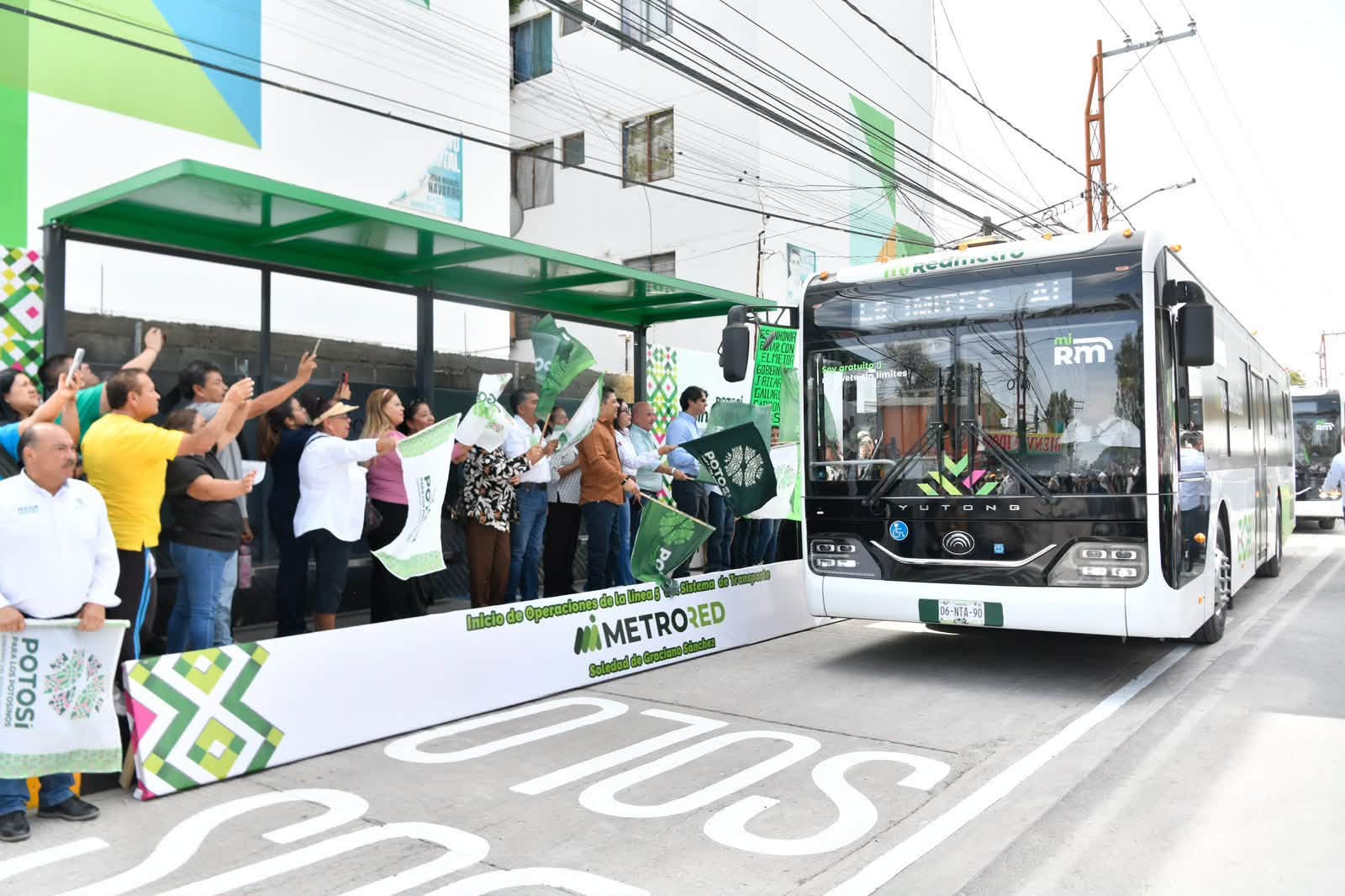 EL GOBERNADOR RICARDO GALLARDO PONE EN MARCHA LÍNEA 5 DE REDMETRO EN SOLEDAD DE GRACIANO SÁNCHEZ