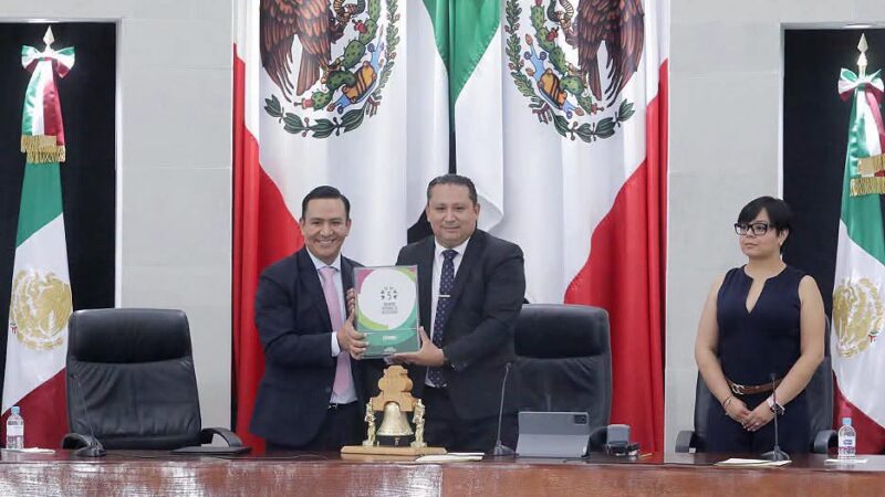 EL CONGRESO DEL ESTADO RECIBIÓ EL QUINTO INFORME DE GOBIERNO EN CUMPLIMIENTO A LO ESTABLECIDO EN LA CONSTITUCIÓN POLÍTICA DEL ESTADO.