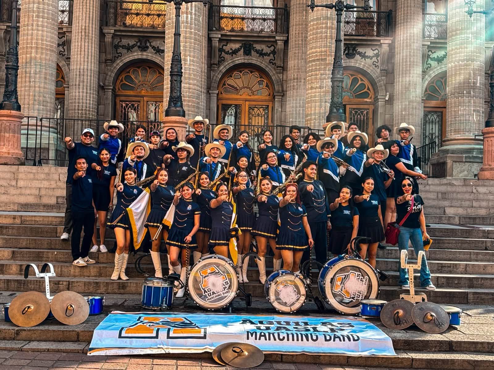 Marching Band Águilas UASLP llevó el talento universitario a la Universiada Cervantina 2026.