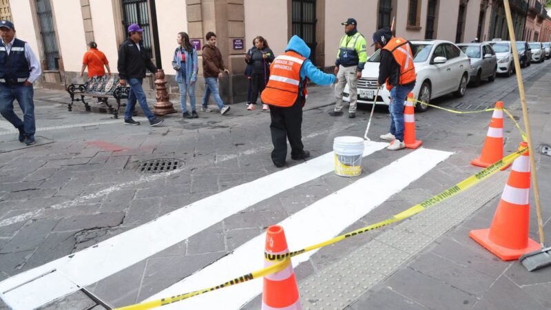 Gobierno Municipal con el programa Capital al 100, realiza mejoras en el primer cuadro de la ciudad