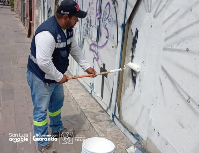 Gobierno Municipal mantiene el retiro de grafiti para recuperarespacios del Centro Histórico
