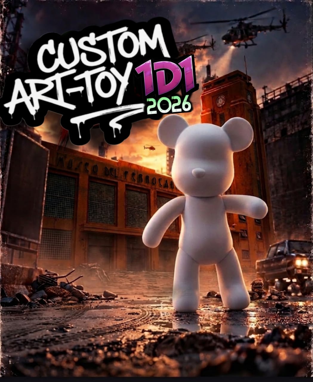 ARTE URBANO, DISEÑO Y CUSTOM TOY LLEGAN AL MUSEO DEL FERROCARRIL