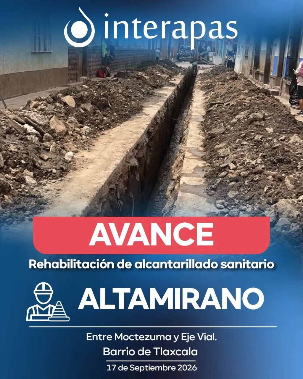 Avanza atención sanitaria de Interapas en el barrio de Tlaxcala