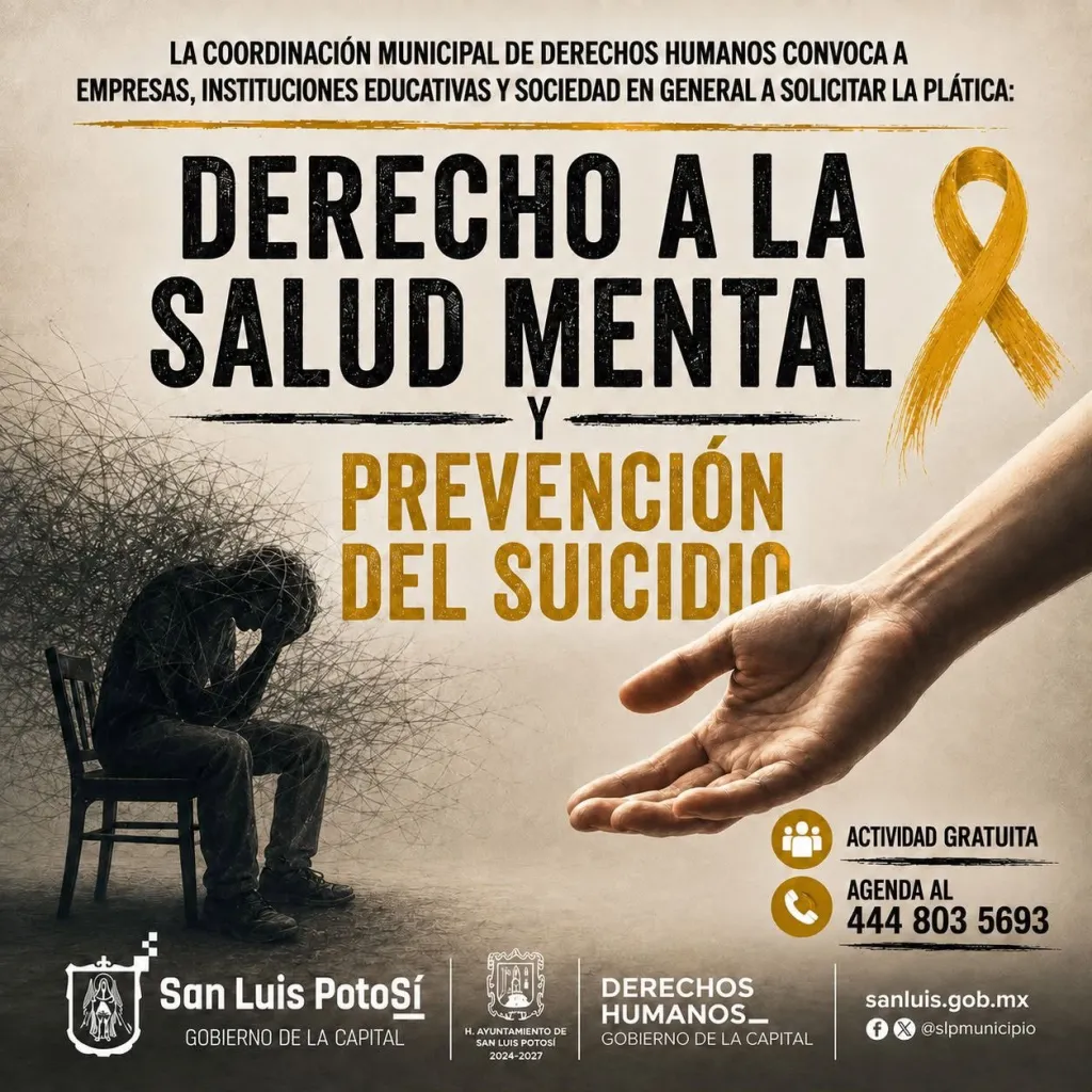 Gobierno de la Capital invita a plática «Derecho a la Salud Mental y Prevención del Suicidio»
