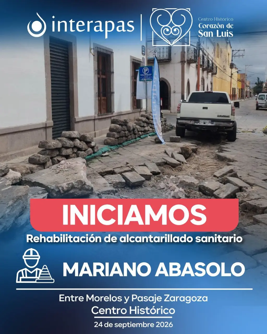 Inicia Interapas nueva etapa de rehabilitación sanitaria en Abasolo