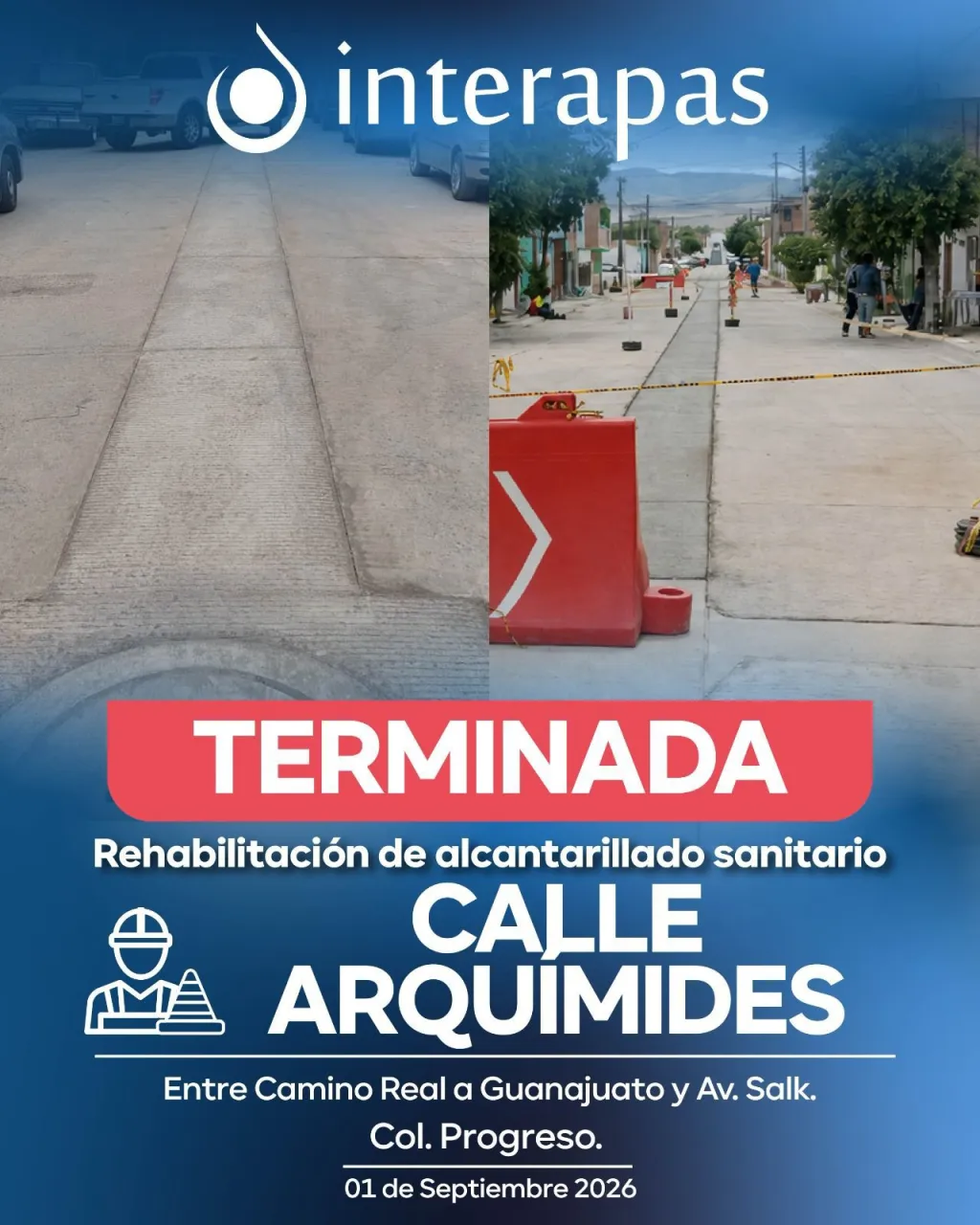 Interapas concluye obra sanitaria que beneficia a más de mil 300 habitantes en Progreso