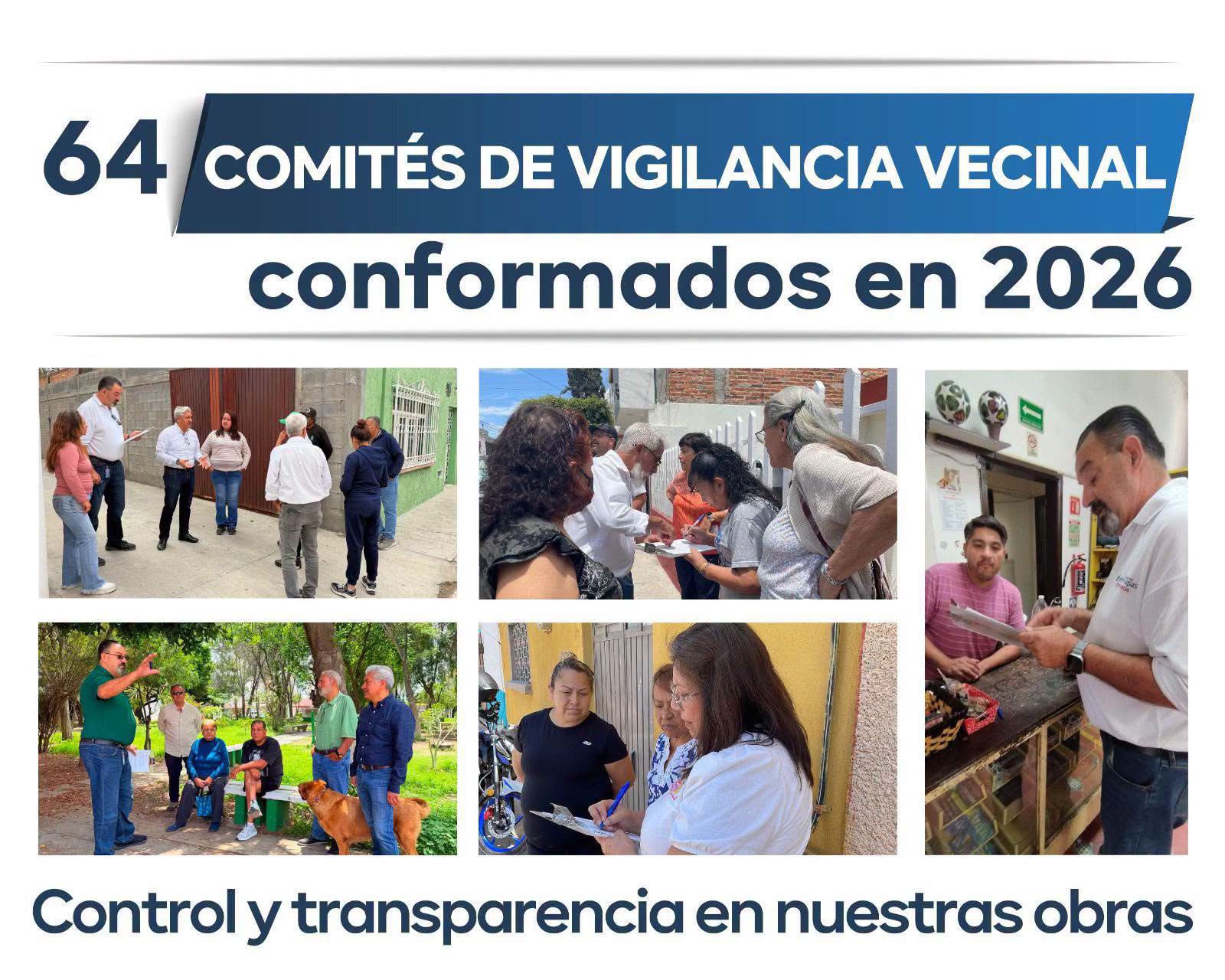 Interapas suma 64 comités vecinales para vigilar obras en las colonias