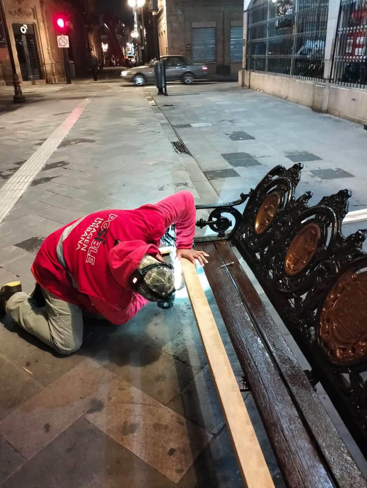Gobierno Municipal mantiene de noche el trabajo para mejorar la imagen urbana de San Luis Capital