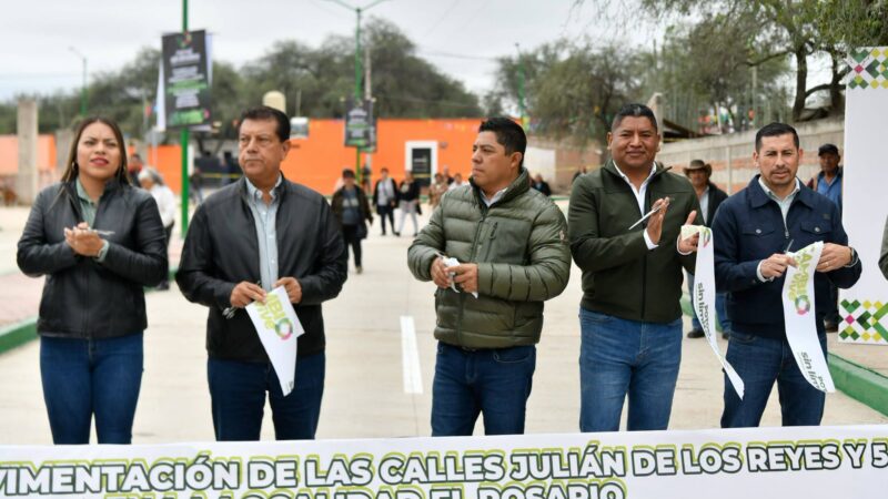 EL GOBERNADOR RICARDO GALLARDO ENTREGA NUEVAS CALLES EN VILLA DE REYES