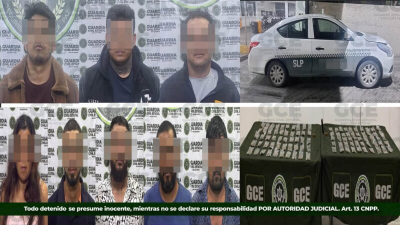ACCIONES DE LA GUARDIA CIVIL ESTATAL PERMITEN DETENCIÓN DE OBJETIVOS PRIORITARIOS.