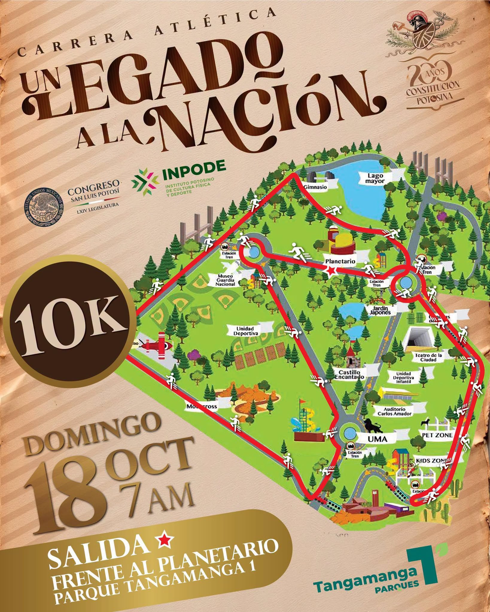 TODO LISTO PARA LA CARRERA ATLÉTICA POR LOS 200 AÑOS DE LA CONSTITUCIÓN POLÍTICA